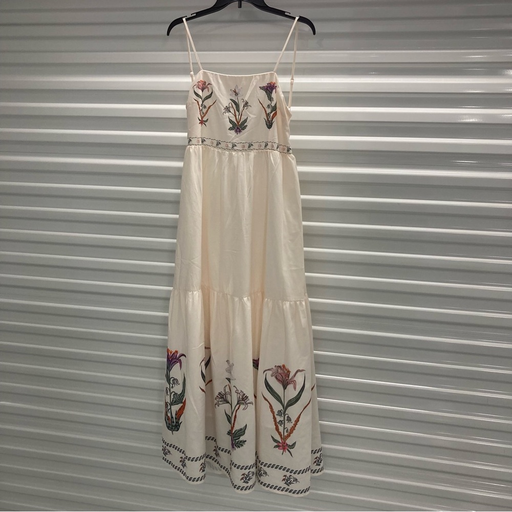 Commense Cream Floral Maxi Dress